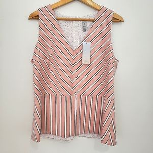Tristan Striped Sleeveless Blouse